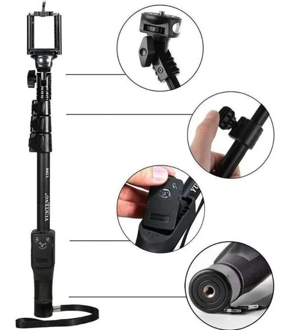 Miniatura 4 de Palo de Selfie Monopod YT1288 mas Contro